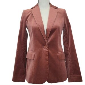 Frame Classic One Button Velvet Blazer Spice LWOT0093 Size 0